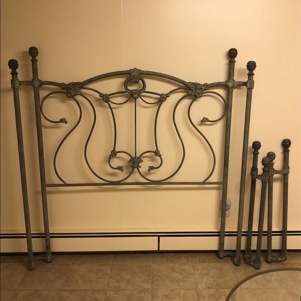 Wrought Iron Headboard and Footboard